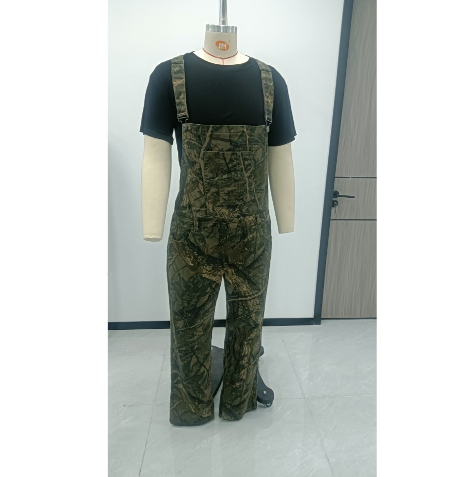 Overalls Men Baggy Jeans For Mens Camouflage Denim Streetwear Daily Casual Suspender Trousers Adjustable Wide Straps Jumpsuit With Pockets