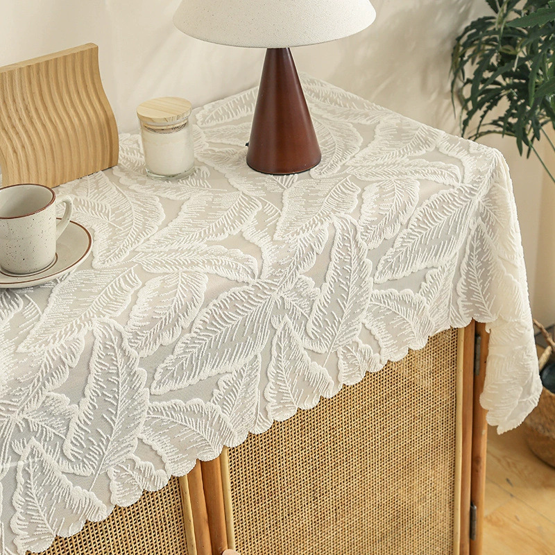 XX0370 French lace sideboard tablecloth hollow lace decorative rectangular tablecloth cover cloth high-grade coffee table cloth