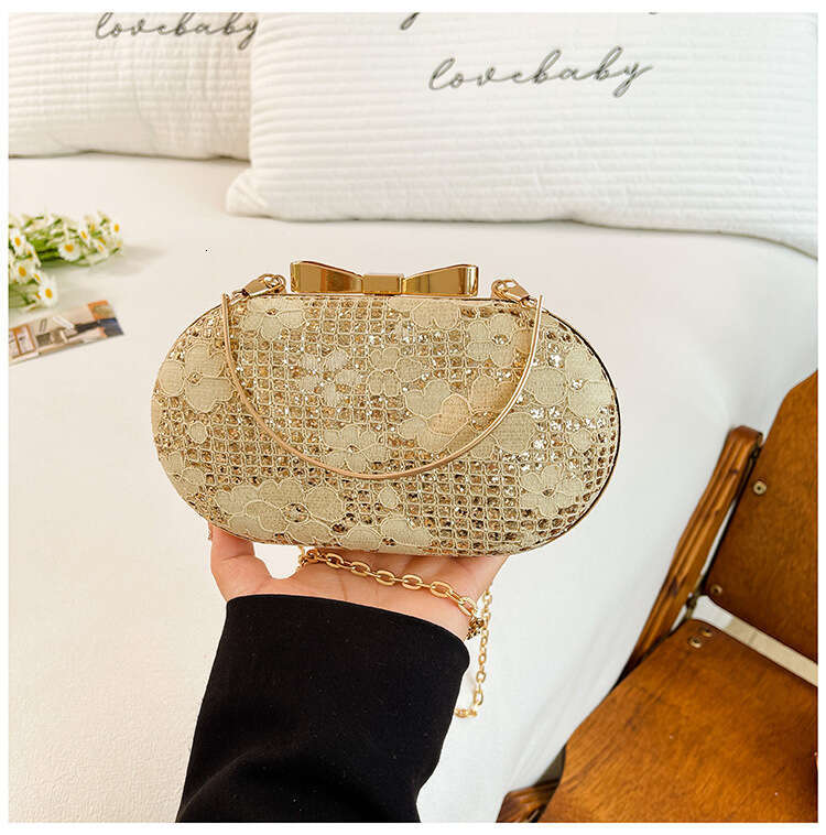 Dinner Bag Texture Handheld Box For Women New Versatile Ins Single Shoulder Crossover Banquet Chain Bar Small Square Bag KQ