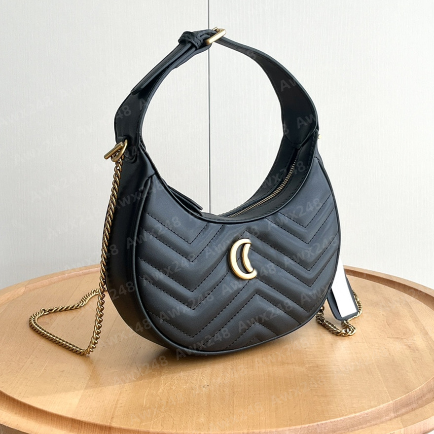 Fashion Designer Shoulder Bag The Ophidia Hobo Underarm Bags Crescent Moon Letters Chain composite lady clutch shoulder tote female fashion bag