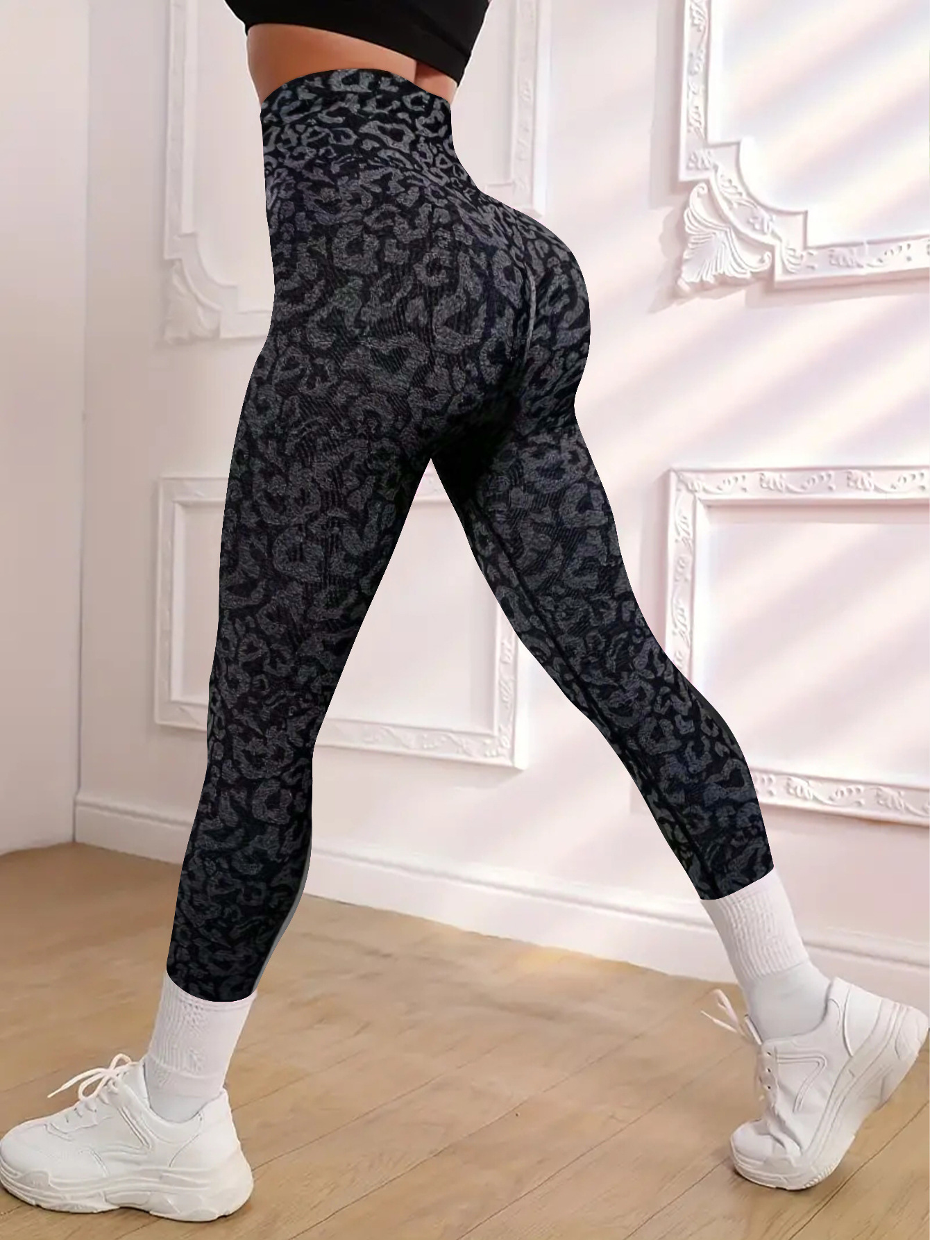 Sports yoga, fitness, slimming, high elasticity lifting line, peach hip yoga pants, women's leggings, cycling and running
