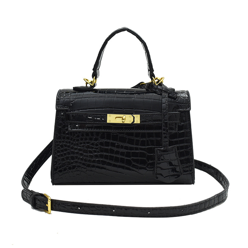 Hot Sale Mini Kelly-Inspired Croco Bag - Luxury Adjustable Chain Crossbody Purse, Designer-Style Small Shoulder Bag Free shipping