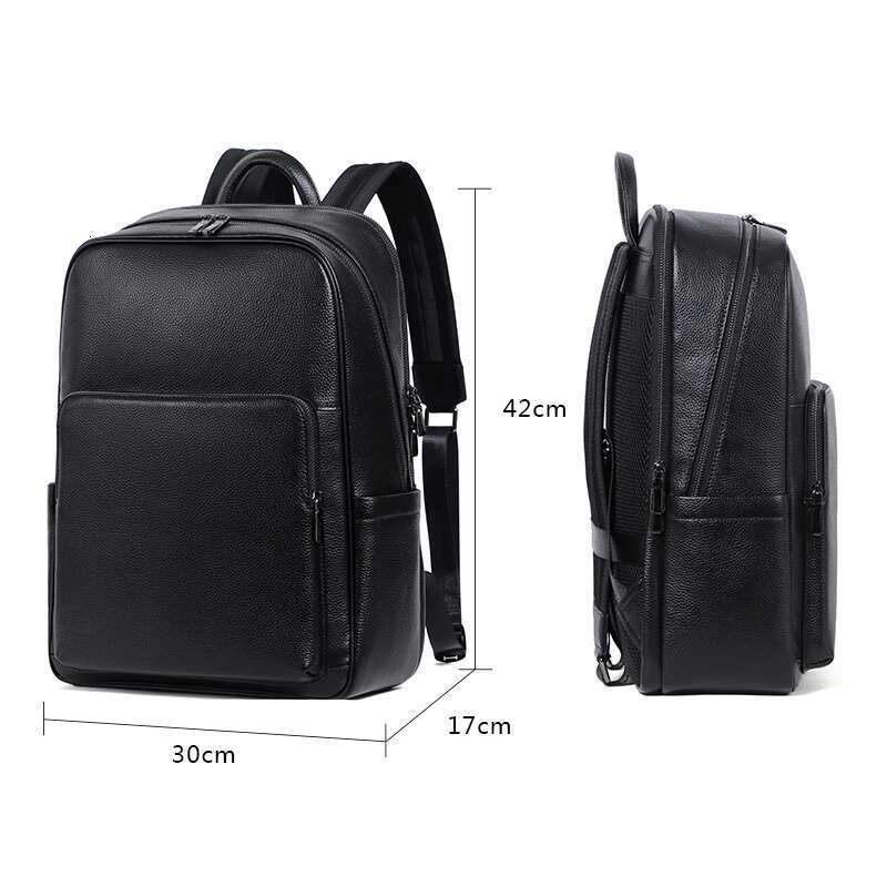 100% Cow Genuine Men Backpacks Fashion Real Natural Leather Student Backpack Boy Brand large Computer Laptop Bag