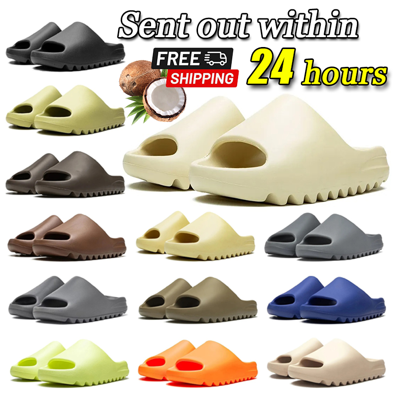 designer sandals men shoes Women Slides Slippers Sandals KW Onyx MX Cinder Sand Bone Resin Stone Sage Slate Grey Vermilion Slide Slipper Shoes Summer Beach Slippers