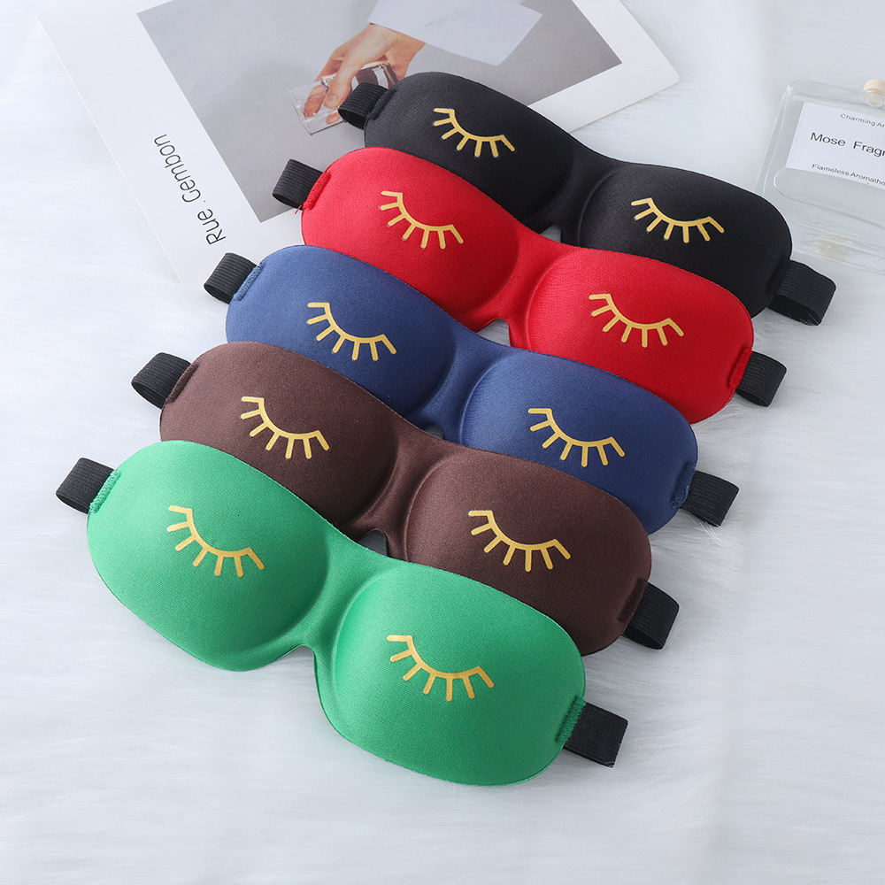 Hot stamping eyelash 3D three-dimensional concave convex non compression comfortable breathable blackout sleep eye mask multi-color
