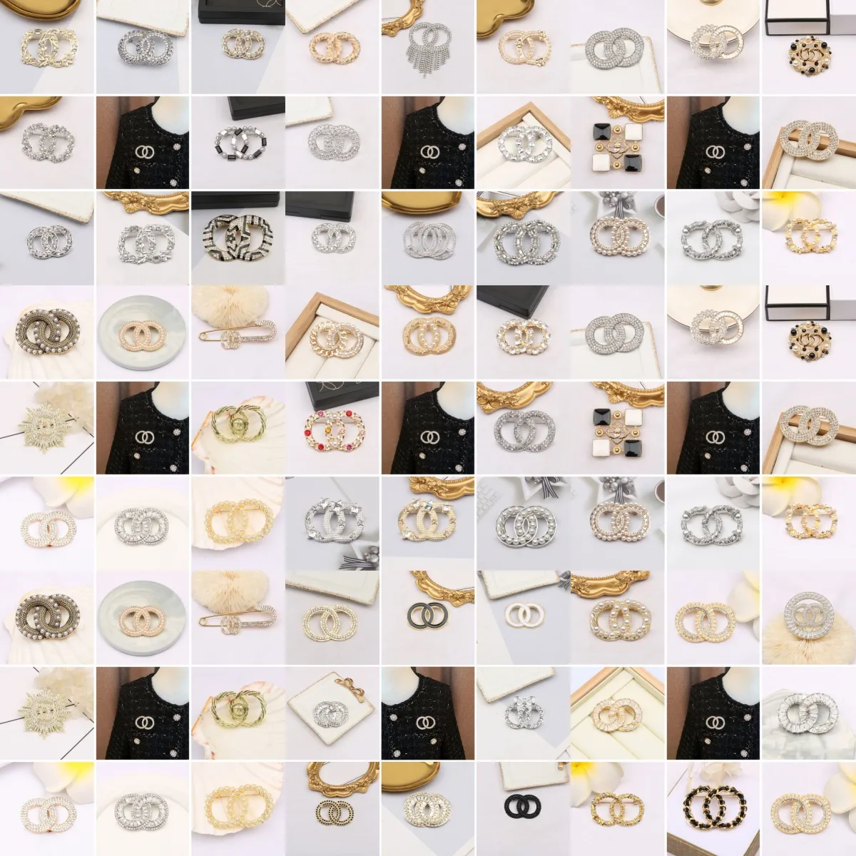 Designer Brooches Letters Brooches Women Luxury 18K Gold Plated Desginer Pins Lady Crystal Pearl Metal Jewelry Accessories