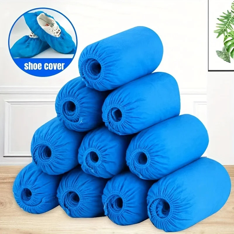 100 disposable shoe covers with dustproof and anti slip Dhoe for children nonwoven fabric home use 250428s