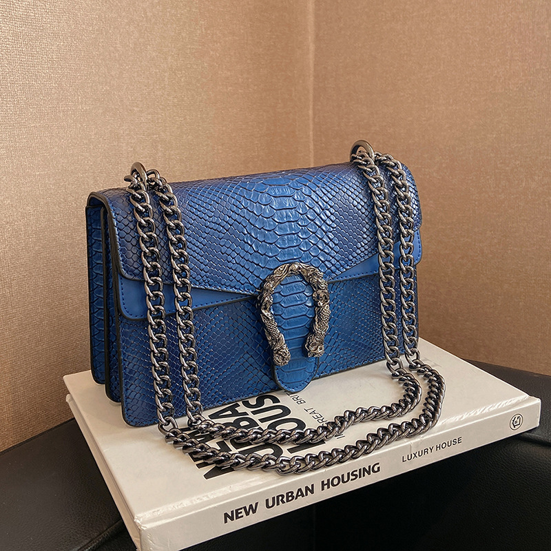 2025 Hot Sale Crocodile-Embossed Flap Crossbody Bag - Designer-Inspired Satchel with Dual Compartments , Structured Shoulder Bag for Women
