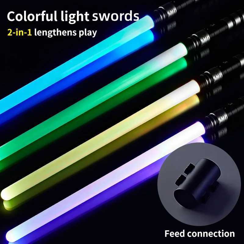 REikirc 75cm RGB Lightsaber 7-color Light Saber for 3+ Kids Laser Sword Toy Party Glow Swords T250508