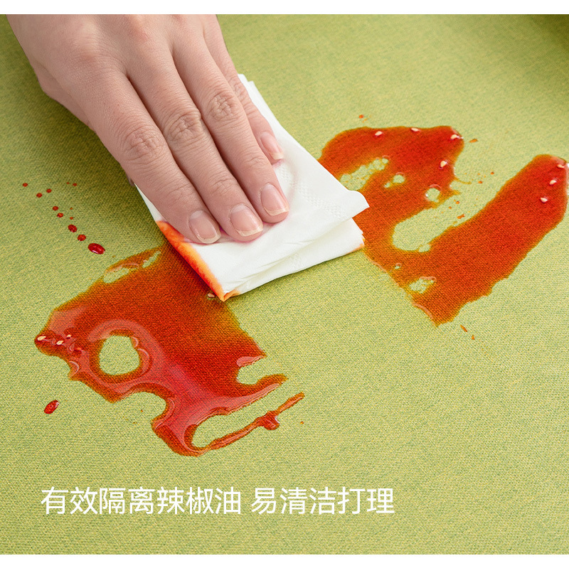Waterproof and oil-proof tablecloth cotton and linen tassel tablecloth high-grade sense of non-washing solid color restaurant coffee table tablecloth 