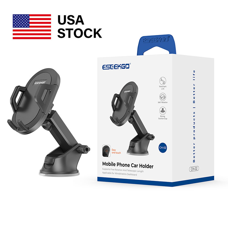 USA STOCK ESEEKGO CH-02 durable Easy One Touch Car Holder With Retail Package ship in 2 days