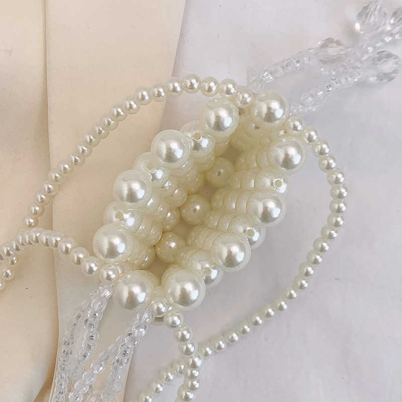 Summer hollow bead bag for women 2025 new fashionable and versatile mini mouth red envelope accessory bag, parent-child crossbody bag