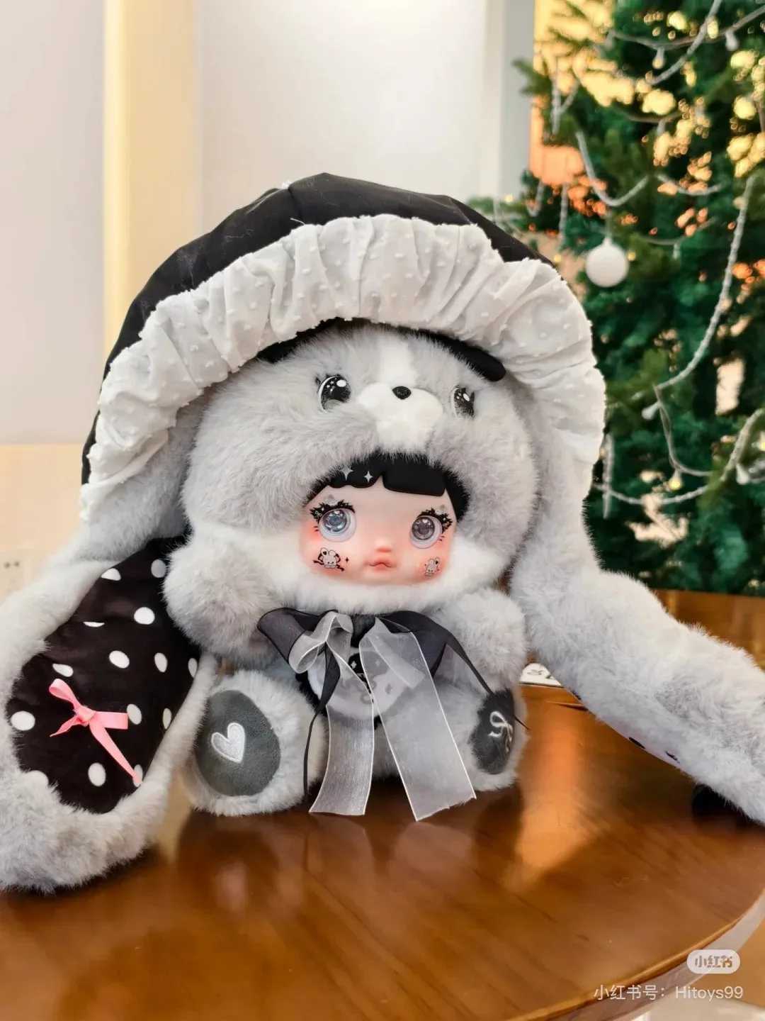 Original Hi Toy Nommi 400% Mushroom Hat Series Blind Box Home Decoration Little Rabbit Doll Holiday Surprise GiftCute Plush Toy W250508
