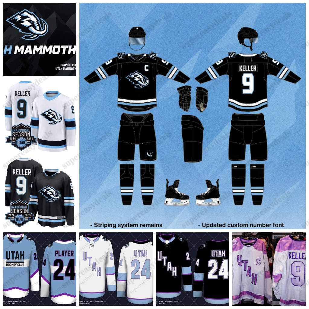 Clayton Keller Utahs Mammoth Hockey Club 2025 Jerseys Logan Cooley Guenther Lawson Crouse Mikhail Sergachev Marino Tij Iginla Ingram