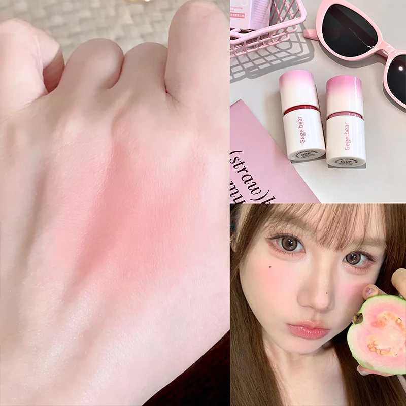 Smooth Blush Stick Low Saturation Cheek Tint Makeup Long-lasting Waterproof Natural Pink Brightening Expanding Color Rouge StickXJ250508