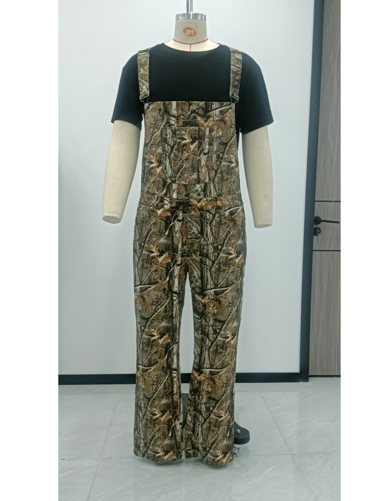 Overalls Men Baggy Jeans For Mens Camouflage Denim Streetwear Daily Casual Suspender Trousers Adjustable Wide Straps Jumpsuit With Pockets