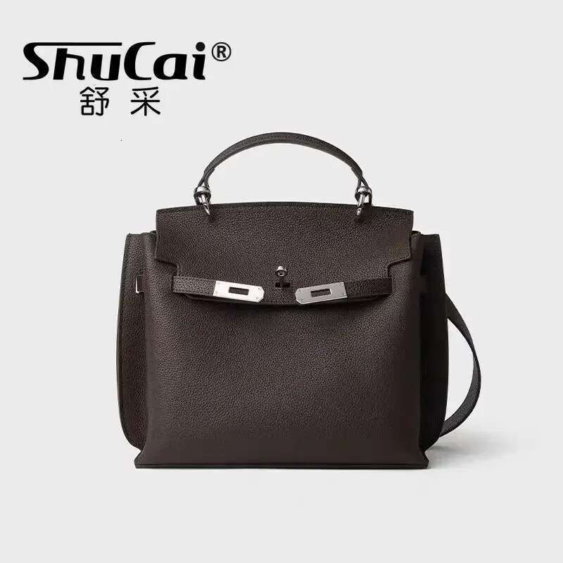 Genuine Leather Fashion Women Shouler Cross Small Black Bags Designer Ladies Large Handbag For Woman 2025 New