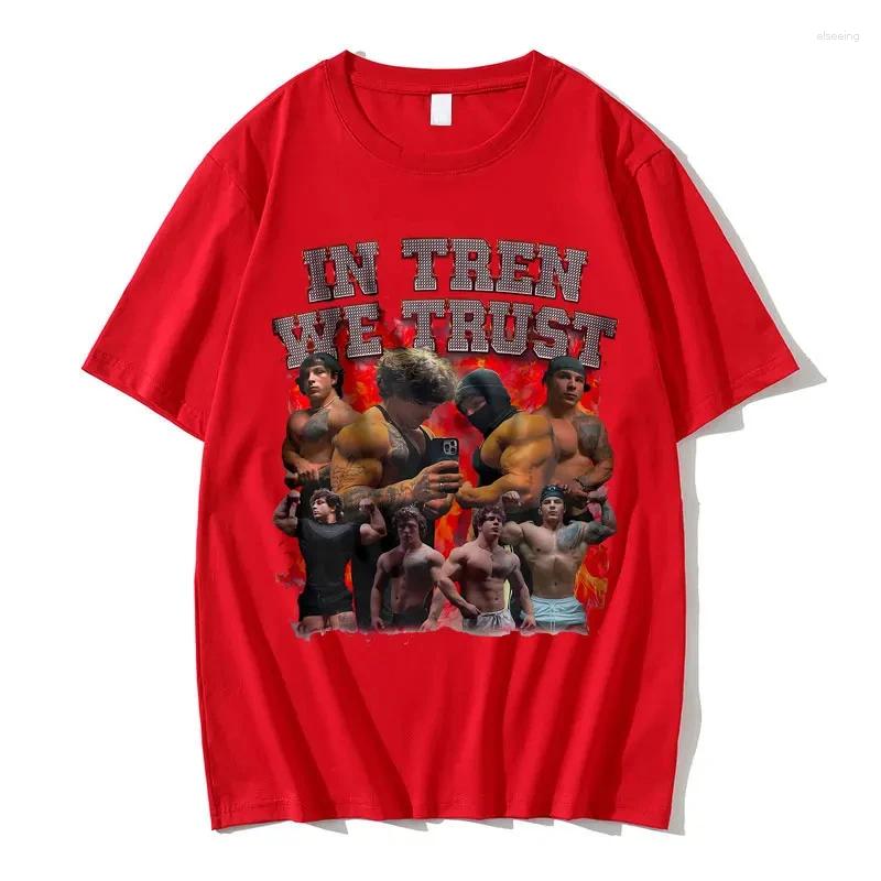 Men's T Shirts Tren Twins Oversized T-shirt Gift For Bodybuilders Gym Rats Print Men Women's Fashion Tees Unisex Vintage Loose Tshirt