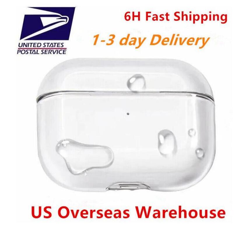 USA Stock For Airpods 2 pro airpods 3 Headphone Earphones Accessories Solid Silicone Cute Protective Earphone Cover Apple Wireless Charging Box Shockproof Case