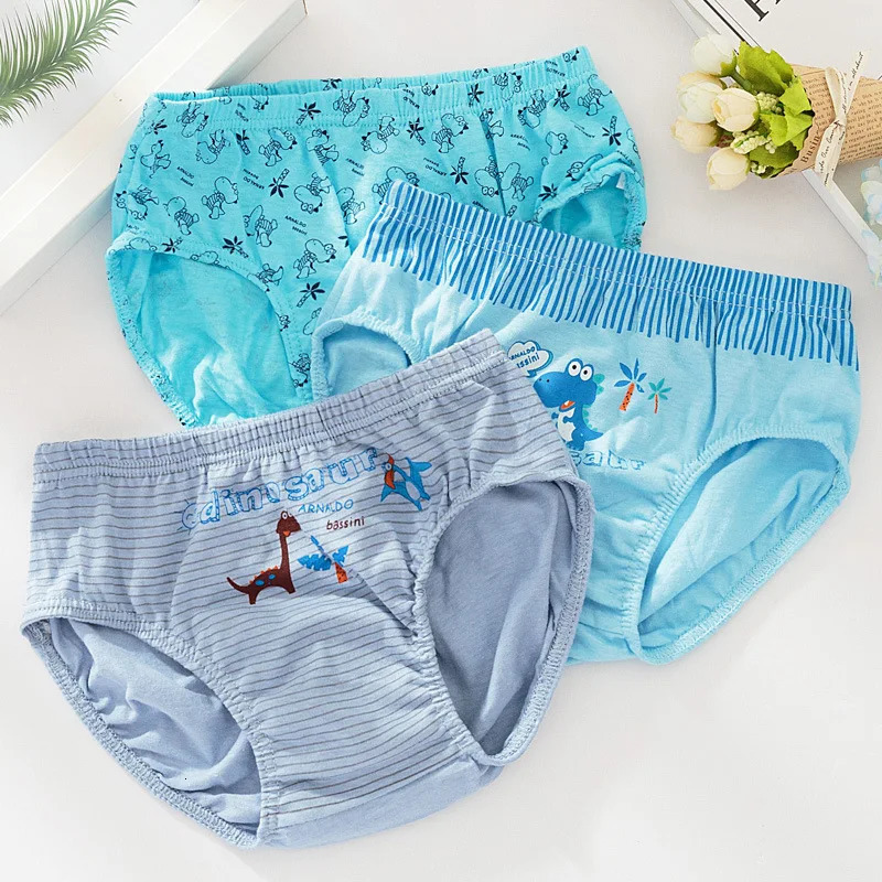 5Pcs/Set Cartoon Dinosaurs Children Underwear Boys Panties Cotton Breathable Kids Knickers Briefs Absorbent Boys Triangle Boxers 250508
