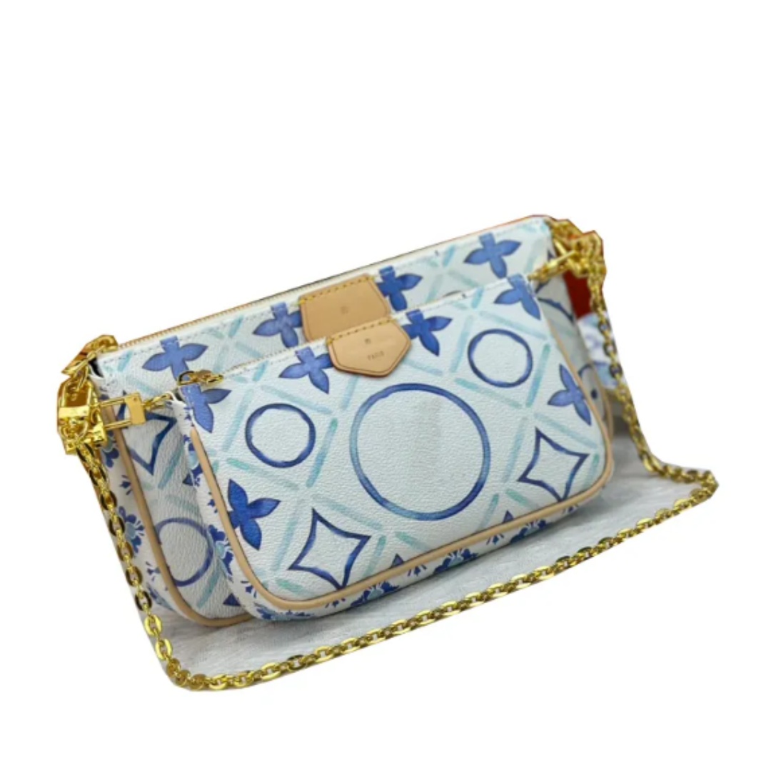 M44823 Women Luxurys Designers Bags 3 IN 1 Leather Totes Handbag Wallets Bag Messenger Purse Card Holder pouch Laptop Bag Messenger Bag Pocket 24