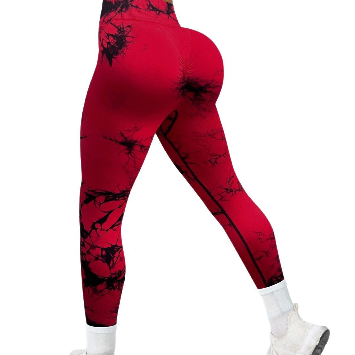 New color hot selling tie dye skin friendly fit, anti roll edge, running, floral fitness pants, tight fitting sports yoga pants