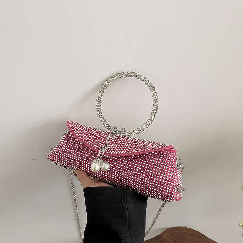 Dinner Bag Dinner Bag Internet Celebrity Studded Shiny Handbag For Women Niche Design Crossbody Mobile Phone Bag Sparkling Diamond Dinner Bag KQ KQ