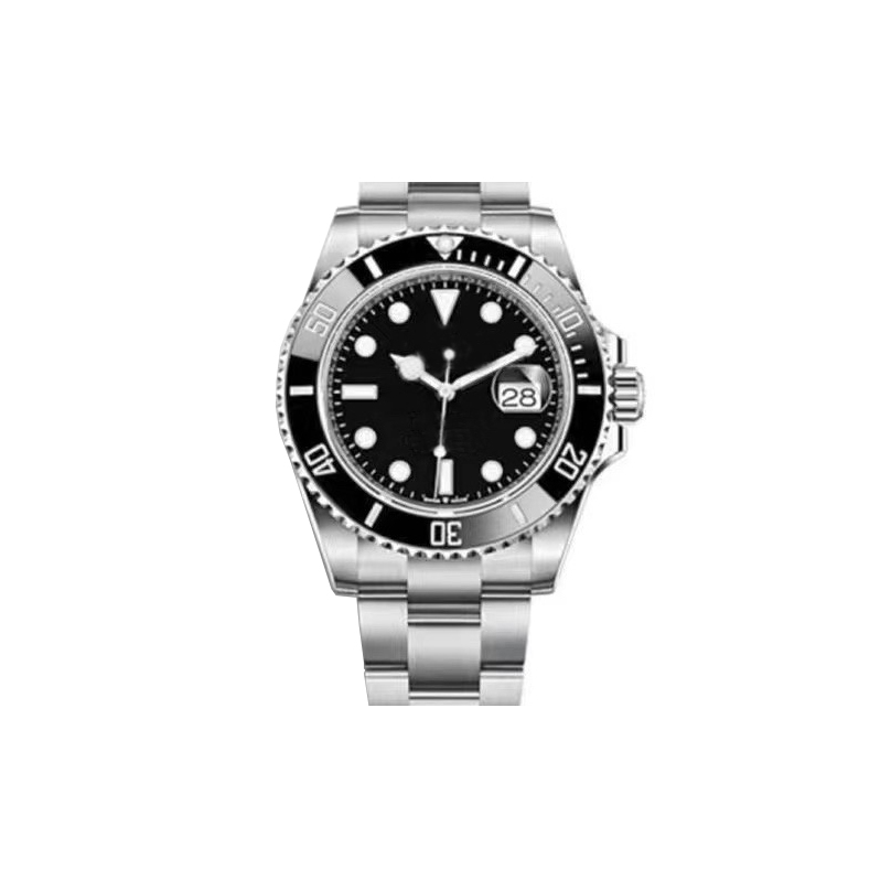 Classic Automatic Watches 40mm Black Dial Stainless Steel Strap Glidelock Ceramic Bezel Men Mechanical Wristwatch Children's Watches