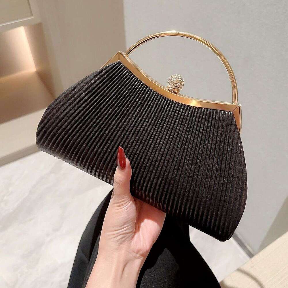 Dinner Bag Dinner Bag New Wrinkled Handbag Women S Dinner With Diamond Embedding Dress For Celebrity Qipao Banquet KTV Princess Bag KQ KQ