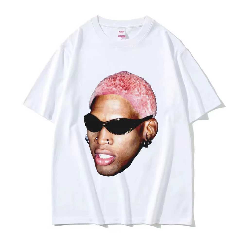 Hot Sale The Worm Dennis Rodman Graphic T Shirt Men Women Boys Basketball Short Sleeve T Shirts Male Cotton Oversized StreetwearT250508