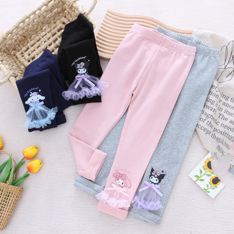 DISNEY Frozen Elsa princess kids designer clothes baby clothes autumn children clothes long pants elastic cartoon cute.