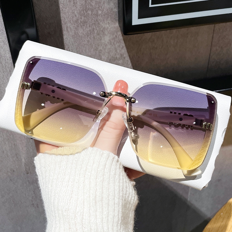 Designer Sunglasses Free Shipping 2025 New Fashionable Commuter Half Frame Light Luxury Sunglasses Premium Texture Sunglasses