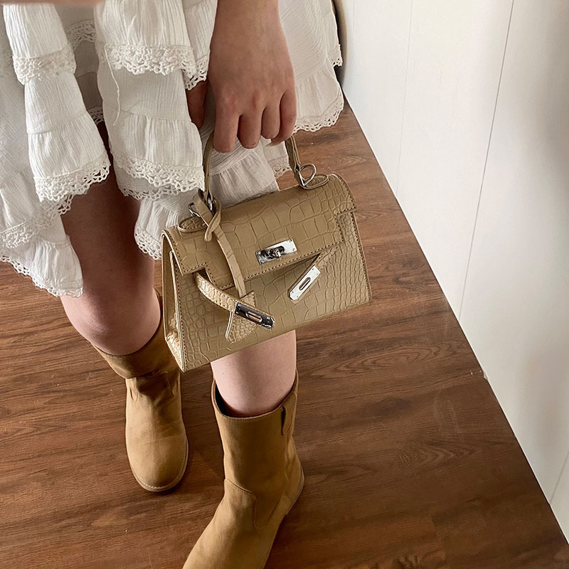 2025 Hot Sale Designer-Inspired Crocodile Tote Bag - Premium Adjustable Crossbody Purse with Top Handle, Minimalist Kelly-Style Bag
