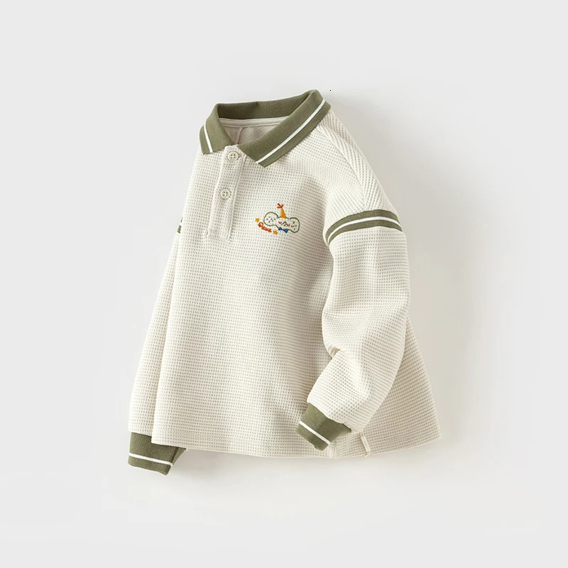 Dave Bella Spring Clothes Boys Baby Polo Shirt Children Top Fashion Casual Long Sleeves Cool Undershirt DB1248096 250508