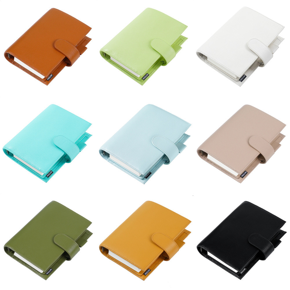 Moterm Luxe 2.0 Personal Size Planner with 30 MM Rings Binder Genuine Pebbled Grain Leather Notebook Diary Agenda Organizer 240805