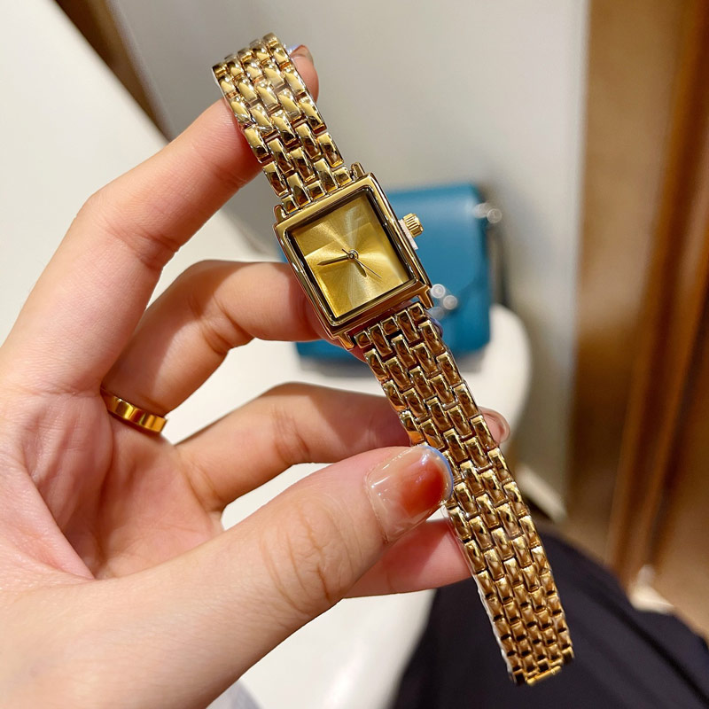luxury ladies watches rectangle rose gold designer women watch Stainless Steel band lady wirstwatches for womens Mother's Valentine's Day Birthday Gift