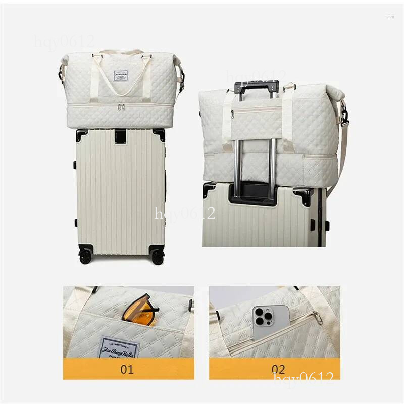 new designer Duffel Bags Carry On Travel Bag Large Capacity Weekender Overnight Duffle With Shoe Compartment Sports Fiess Handbag For Women
