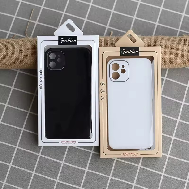 Universal Phone Case Packaging Box Kraft Paper Box Phone Cover Box With Clear Window Jewelry Display Box For For 4.7 5.5 6.8 inch iPhone Samsung Huawe