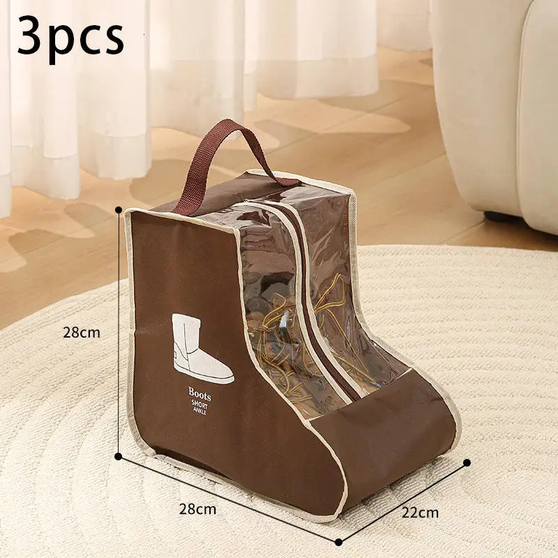 3 storage bags shoe bag travel boots household wide short visual portable 250428s