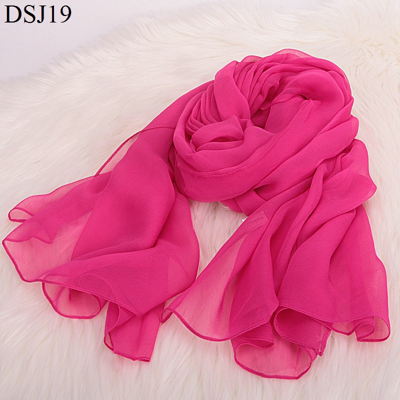 K657 Geogette solid color scarf light and soft practice etiquette scarf square dance yoga body catwalk scarf