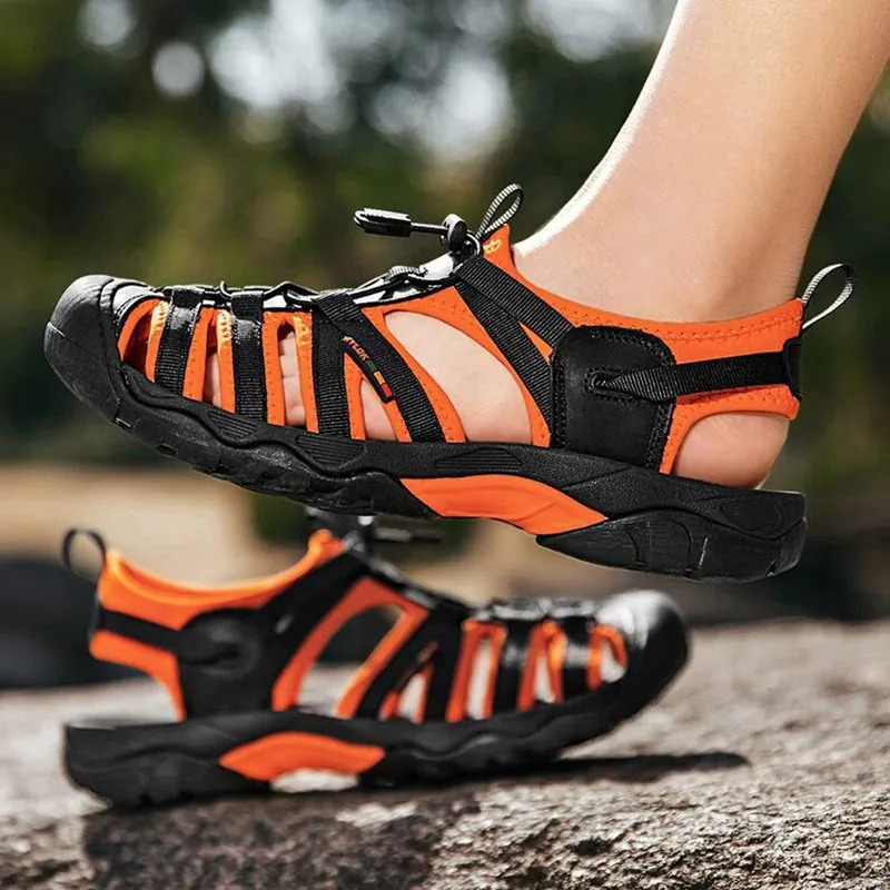 Summer Genuine Leather Mens Sandals Fashion n Casual Sports Shoes Comfortable Beach Outdoor 250428