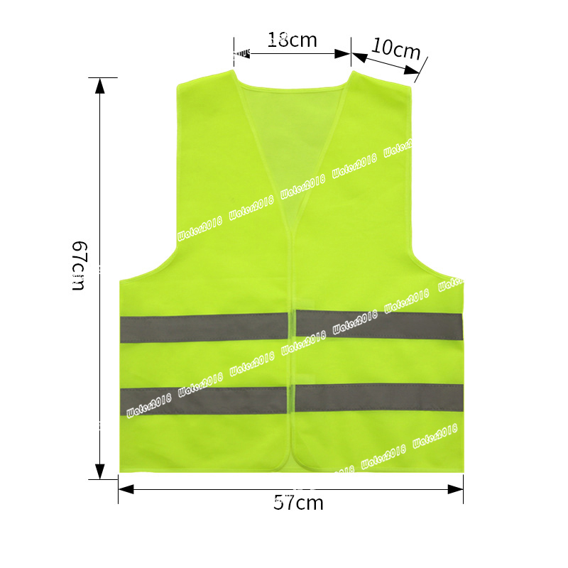 Visibility Working Safety Construction Vest Warning Reflective Traffic Working Vest Green Reflective Safety Traffic Vest 67*57CM