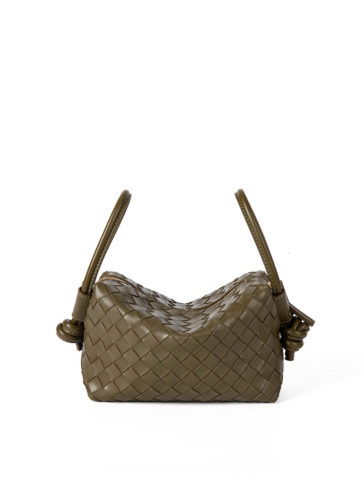 2025 new trend woven hand-held small square Korean version niche design versatile shoulder minimalist crossbody bag for women
