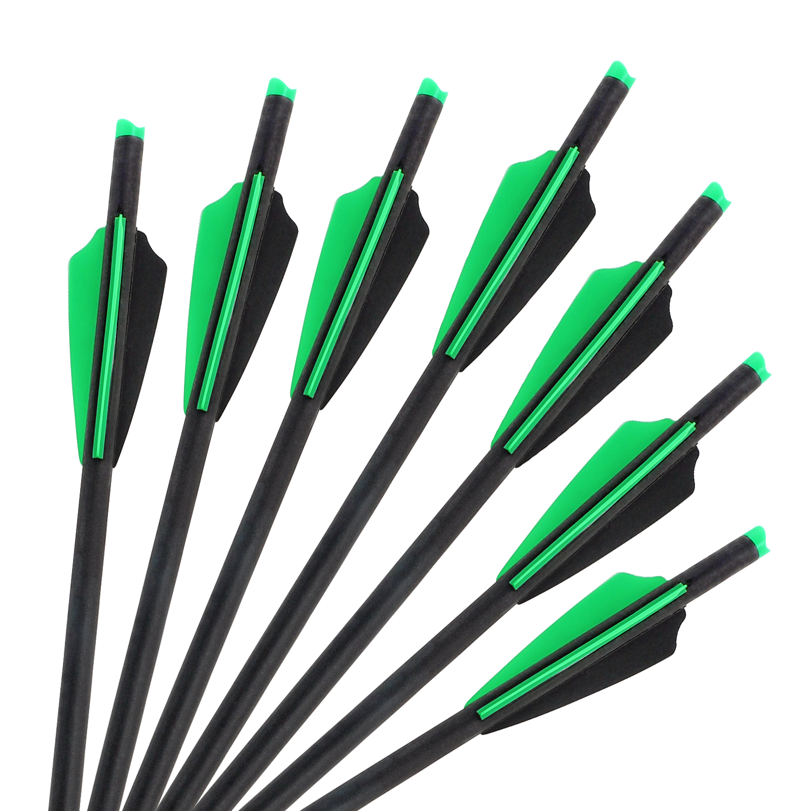 Crossbow Bolts without Arrow Tips 20 inch Carbon Hunting Arrows for Crossbow Arrows Half-Moon Nocks Archery Targeting Arrow Training Arrows(Pack of 12