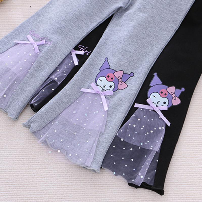 DISNEY Frozen Elsa princess baby clothes Girls' bell-bottom trousers autumn children's clothes long pants elastic cartoon.
