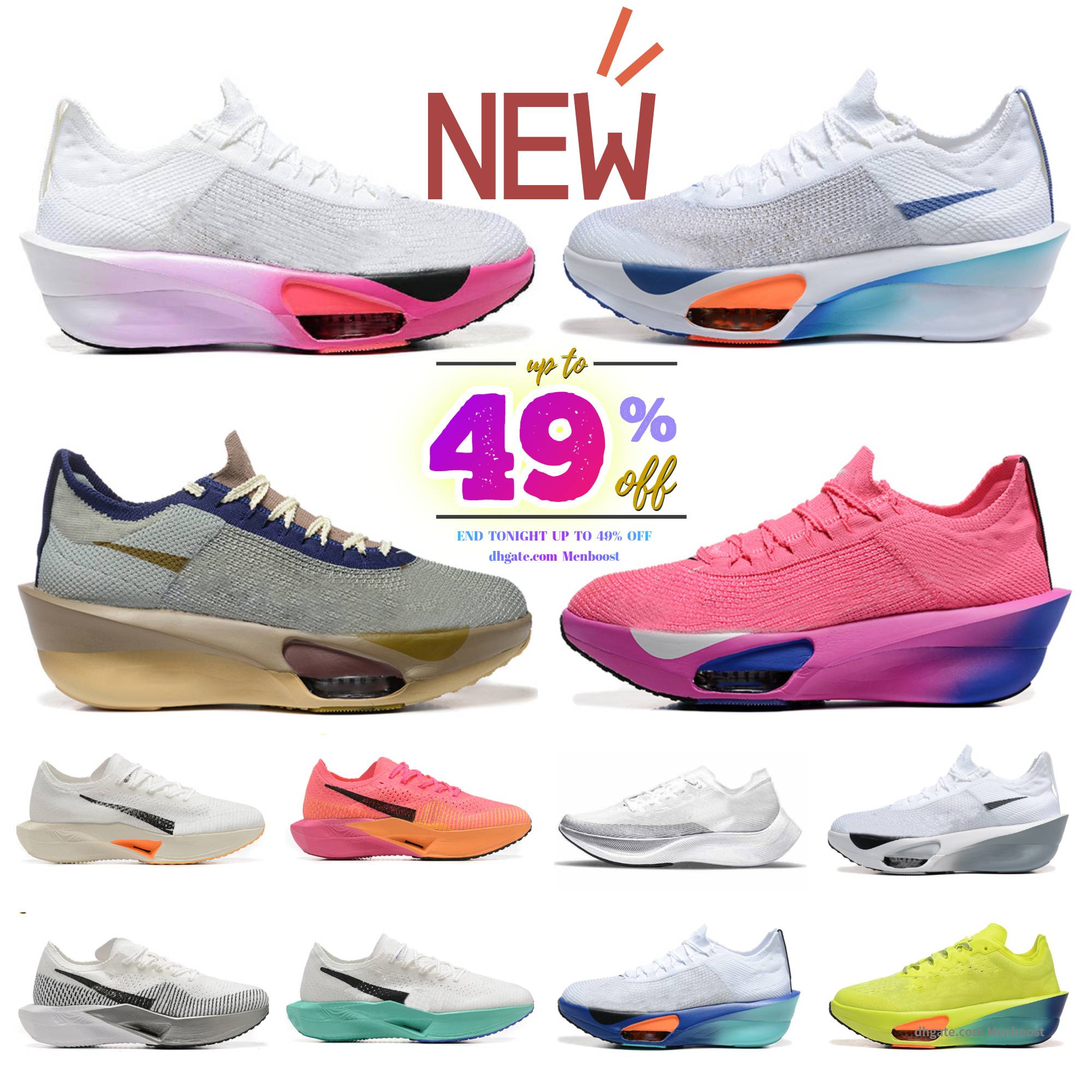 2025 Designer Shoes Vaporflyss Next% 3 Prototype Running Shoe Men Women Alphaflys Sail White Purple Agate Volt Concord Ironstone Violet Blue Void Blueprint Sneakers