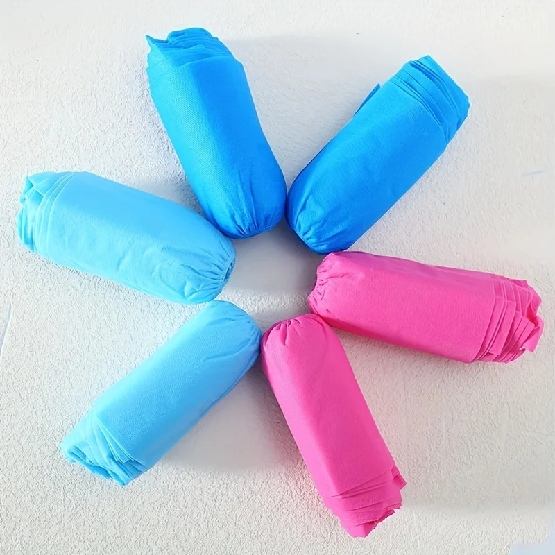 100 disposable shoe covers with dustproof and anti slip Dhoe for children nonwoven fabric home use 250428s