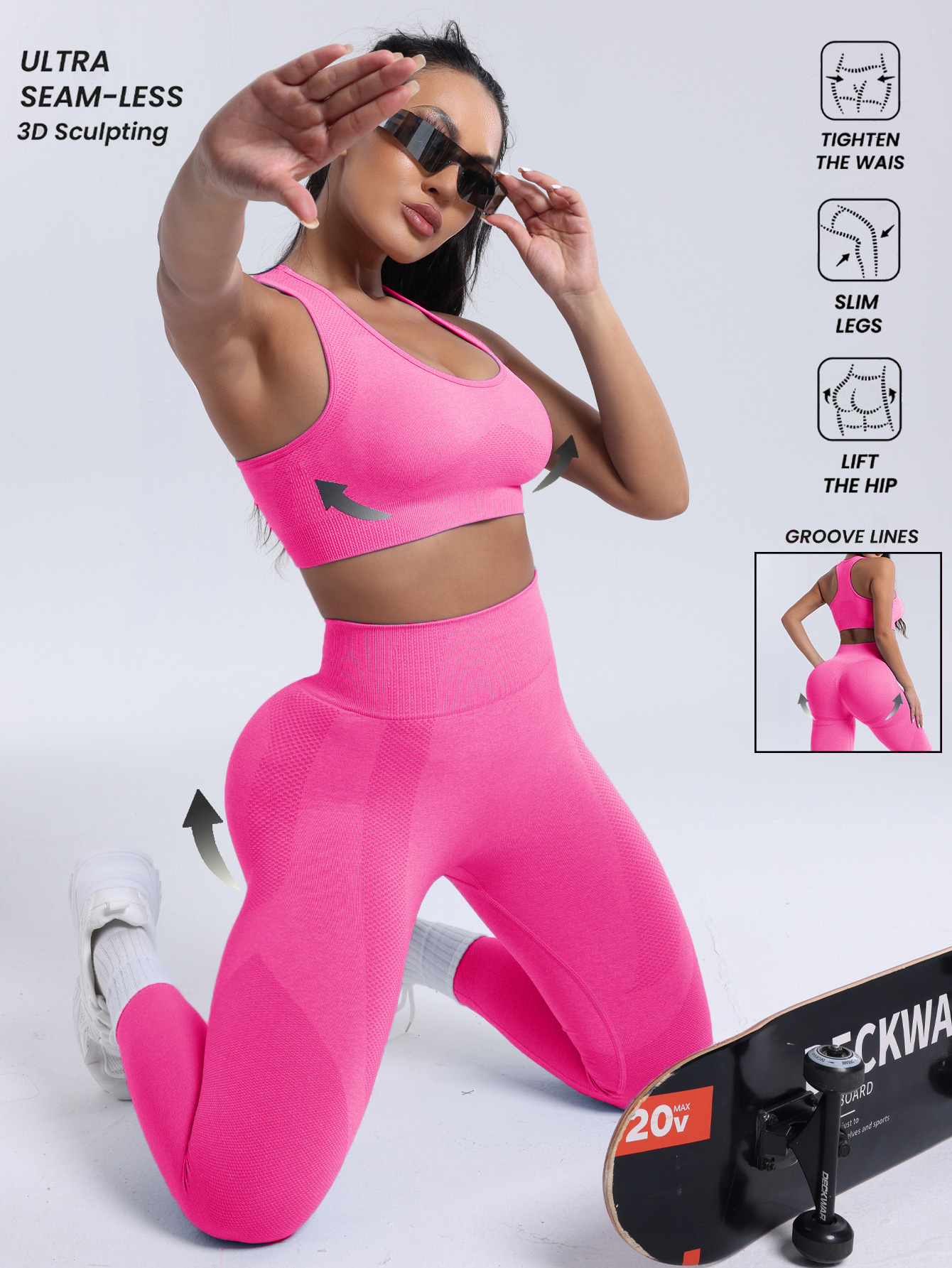 Wind solid color single piece sports bra outdoor running training yoga fitness tight fitting quick drying underwear for women