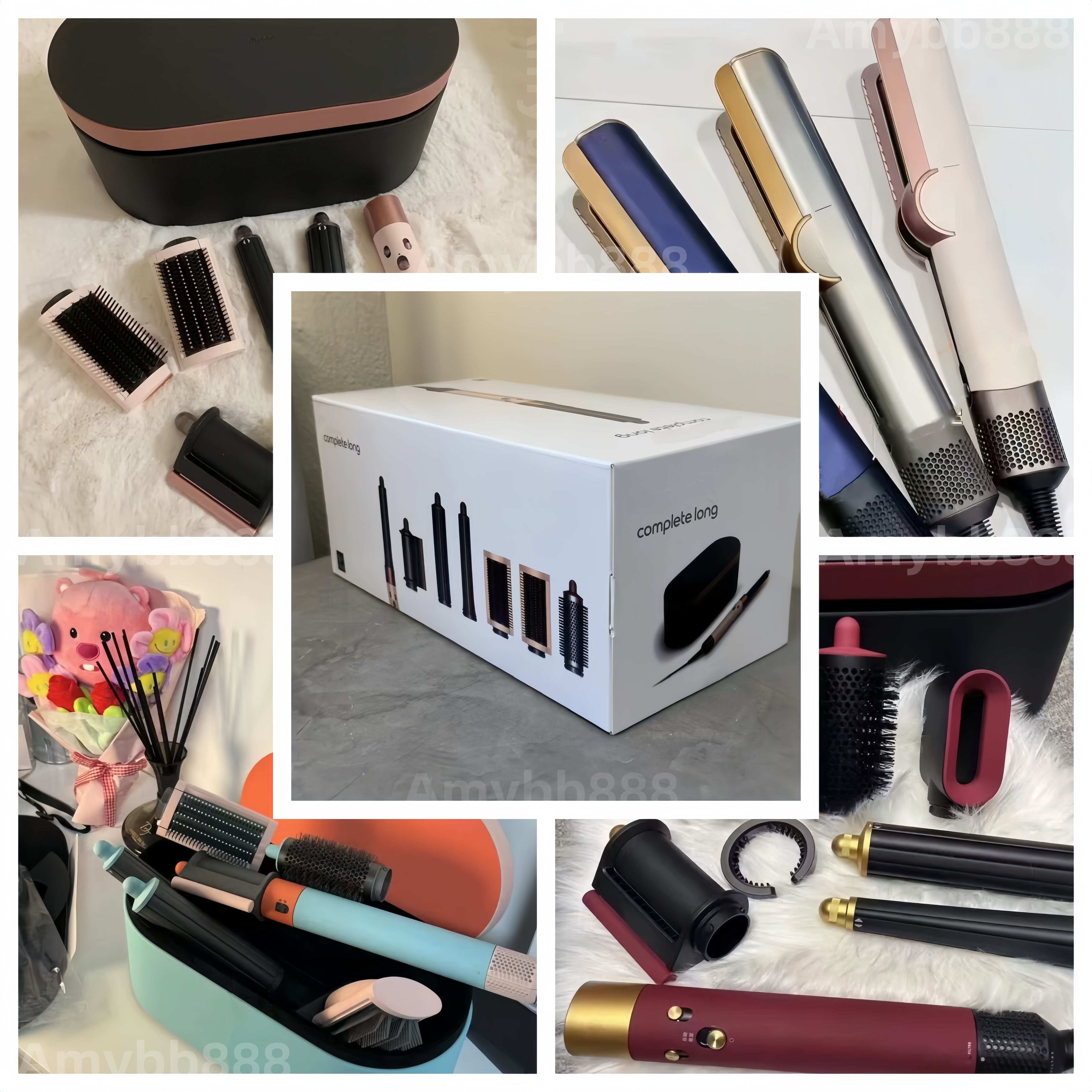 Professional 7-in-1 Multi-Functional Silent Ionic Curling Iron & Electric Hair Dryer Set - Quick Heat Up, Scald Protection for Both Salons and Homes Hair Straighteners