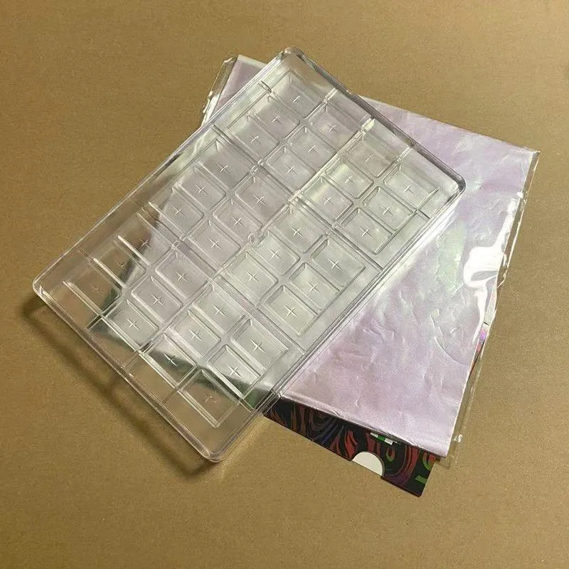 Wholesale promotional inventory packaging large milk chocolate bar packaging box Silver tin paper sheet/mold/label empty packaging display packaging b